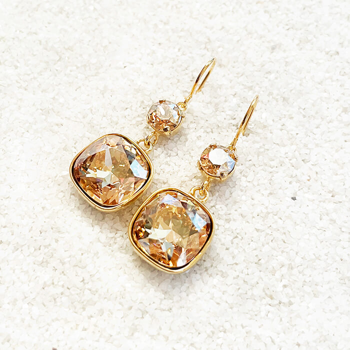 swarovski gold earrings