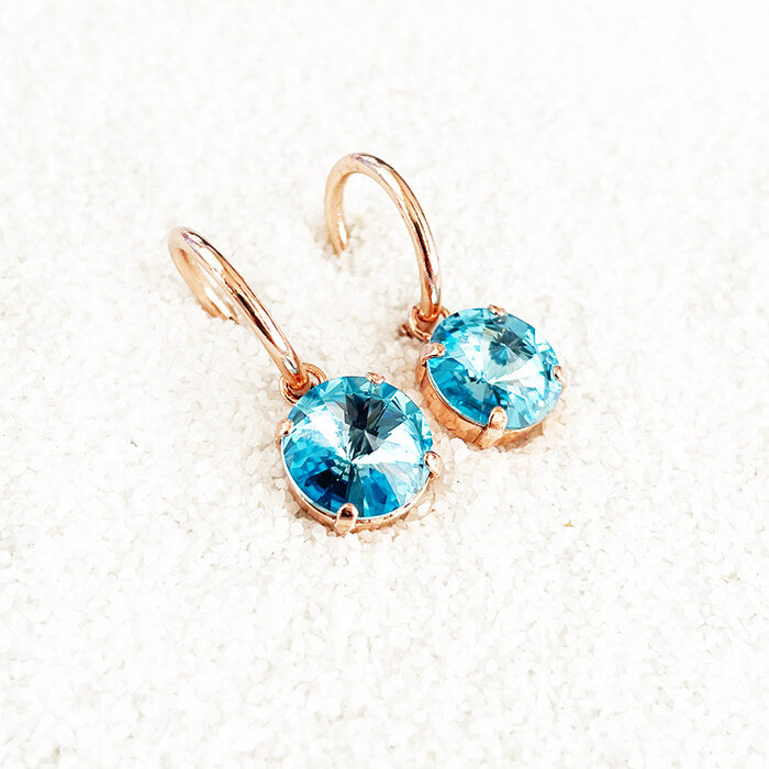 Swarovski aquamarine earrings discount