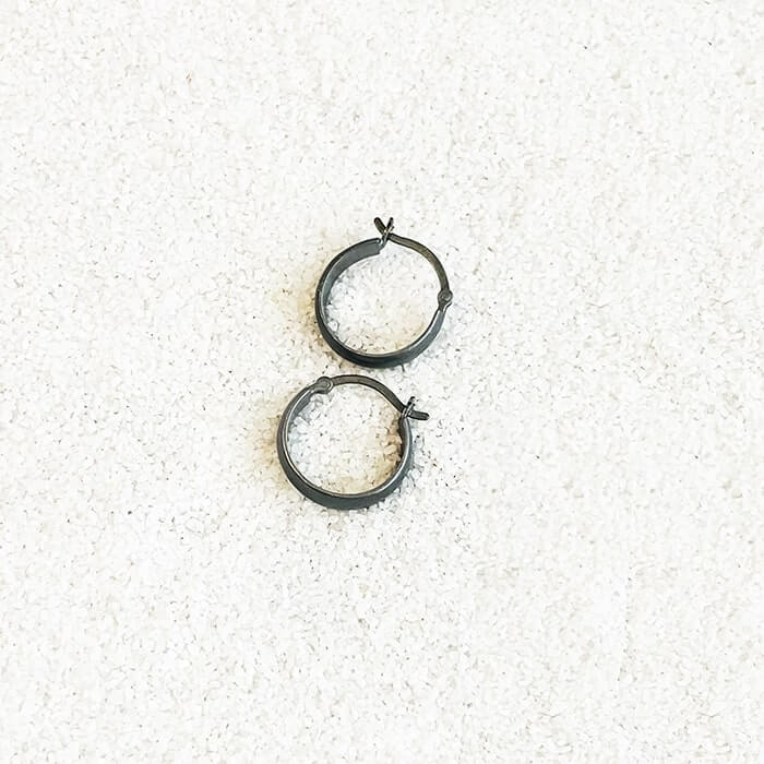 black huggie earrings online