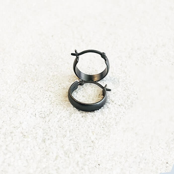 black huggie earrings everyday