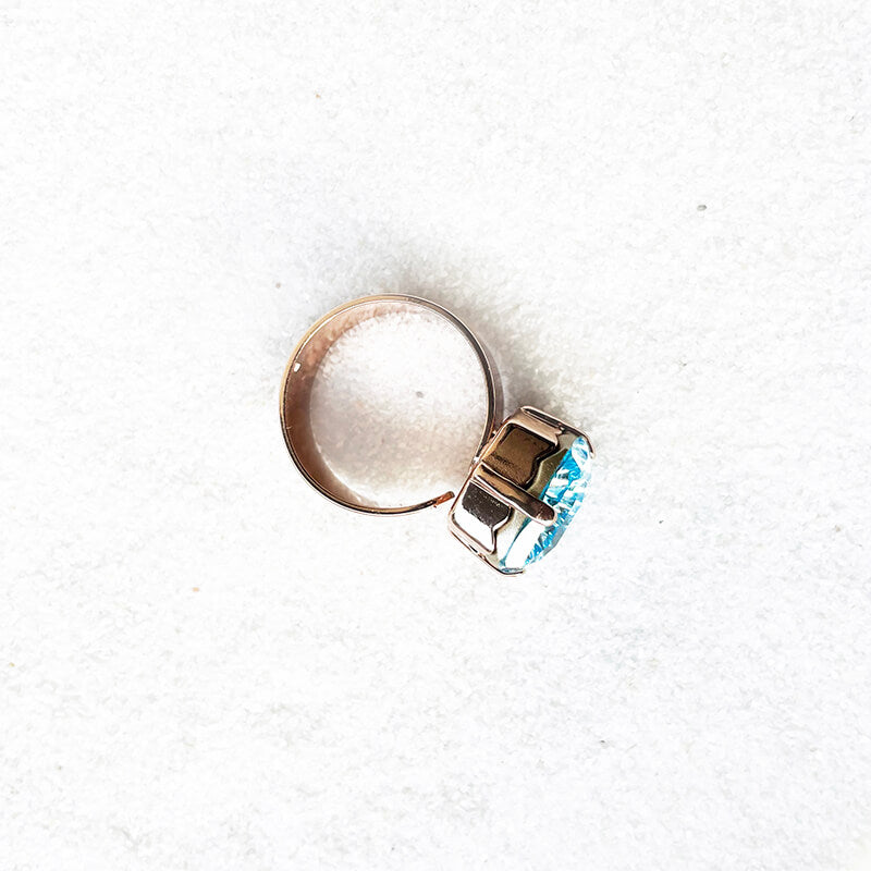 SWAROVSKI/スワロフスキーGLACIER/CRYSTAL RING/水色 Swarovski Swarovski Ring Ring 10.5 Metal Ladies Used