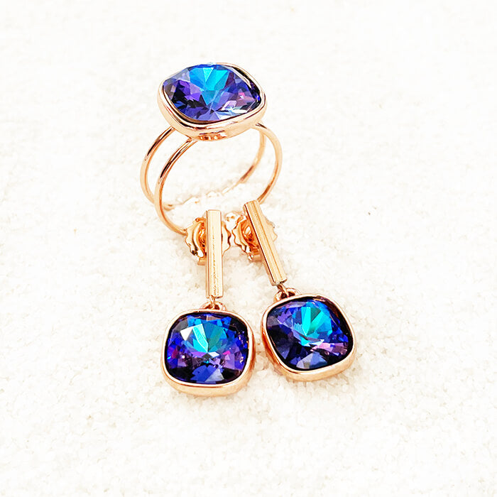 Eloise Purple Swarovski Earrings