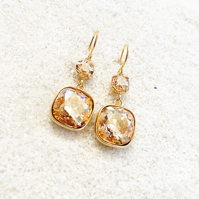 swarovski gold earrings 