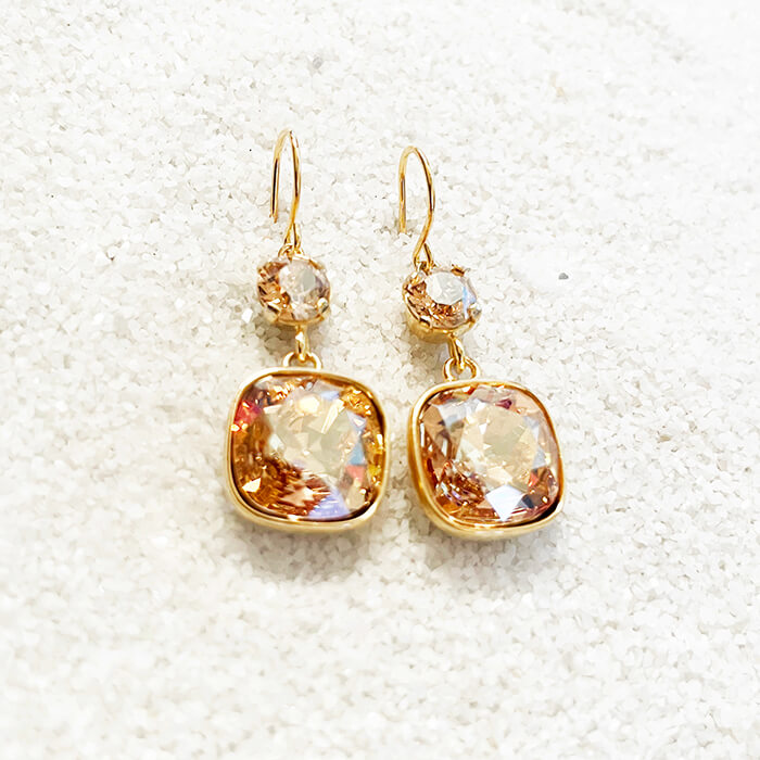 swarovski gold earrings elegant
