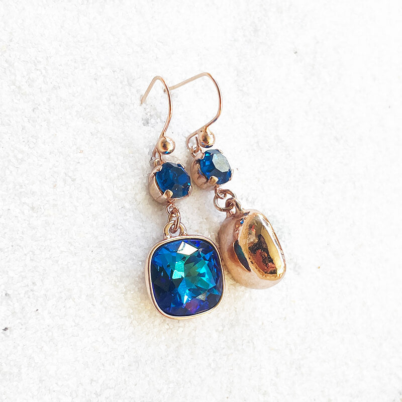 Swarovski dangle earrings side angle