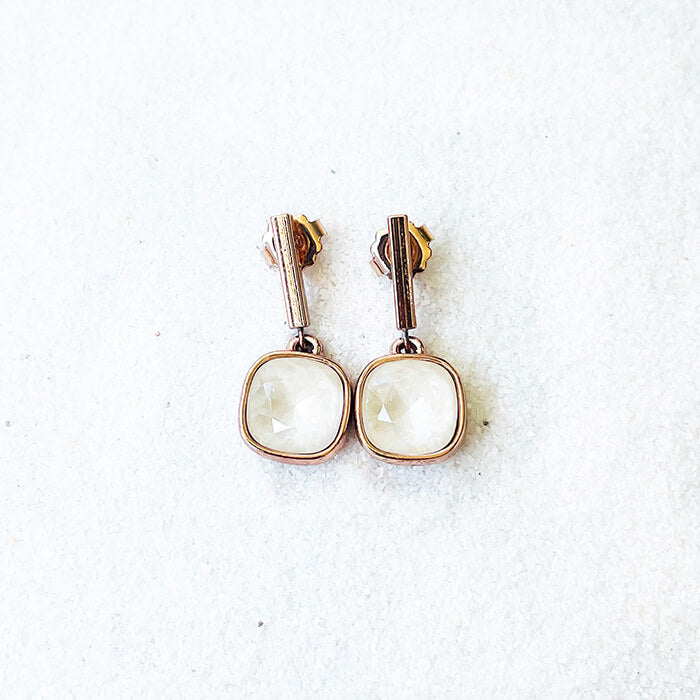 Swarovski drop earrings with rose gold finish online