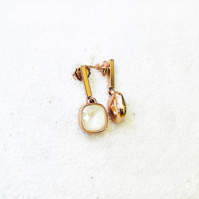 Swarovski drop earrings with rose gold finish online