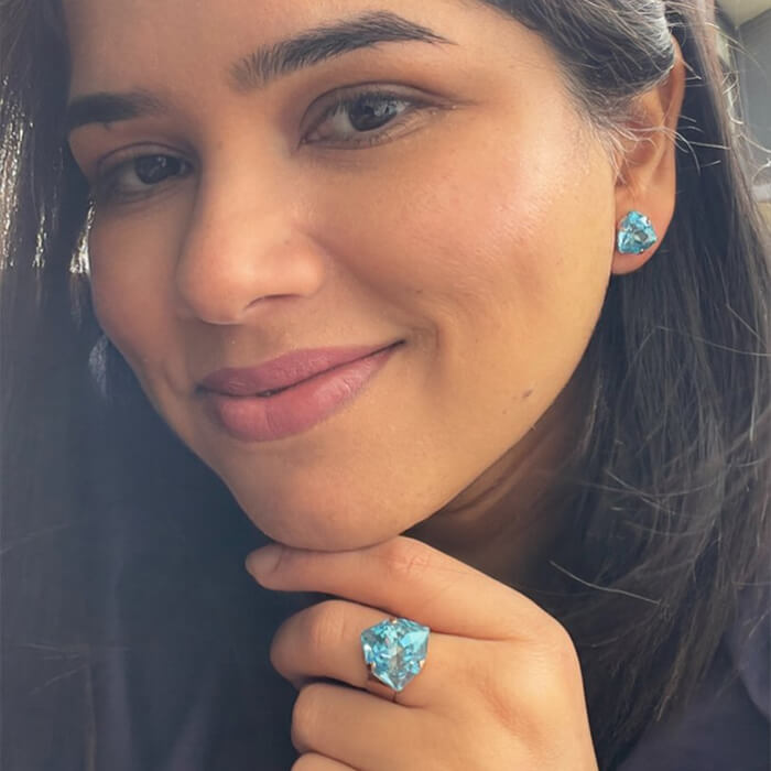 Naya Blue Swarovski Ring