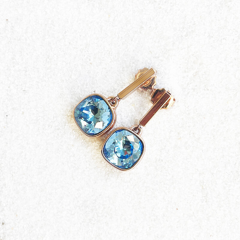 Blue Swarovski drop earrings Australia