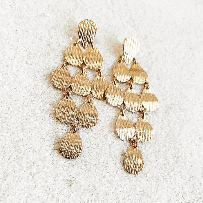 rose gold dangle earrings