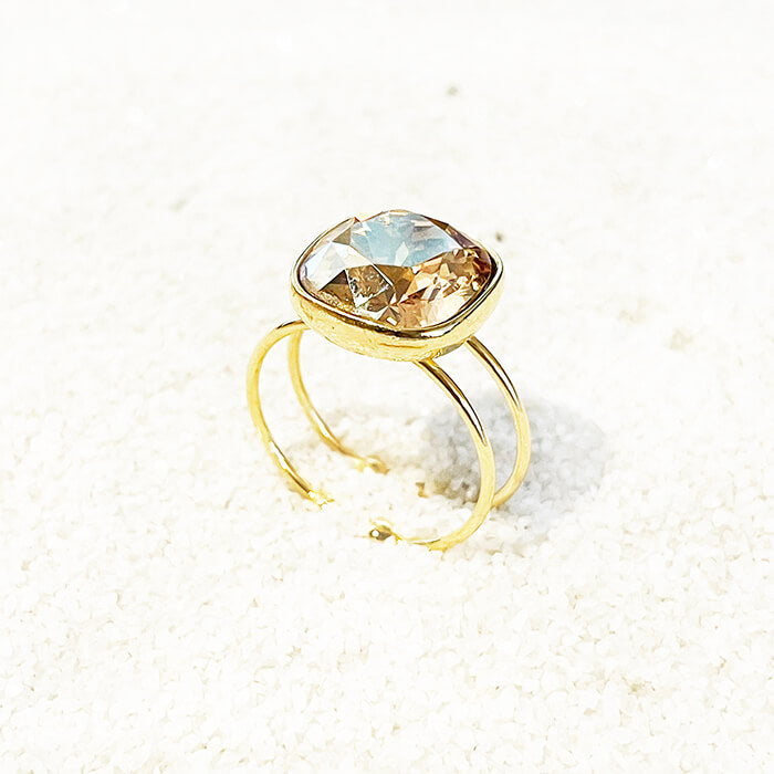 swarovski gold ring adjustable