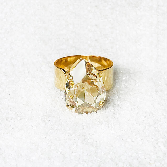 gold Swarovski ring