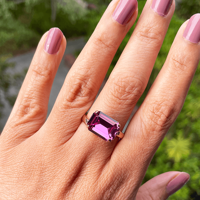 Swarovski pink ring, adjustable ring. As worn