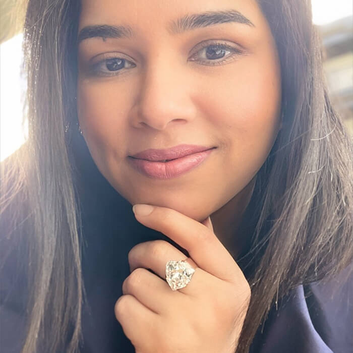 Swarovski ring on model