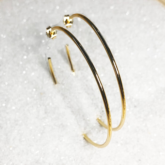 large hoop earrings in gold