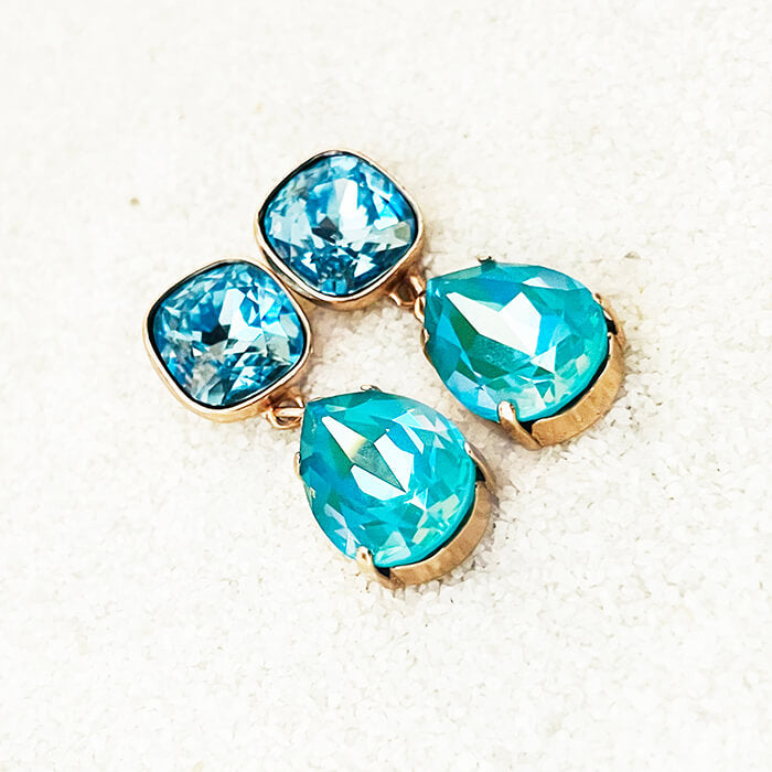 Blue Swarovski Earrings Australia