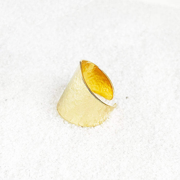 Hammered Gold Ring adjustable