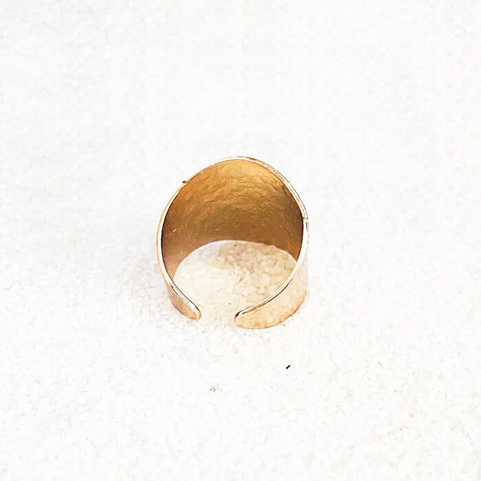 Hammered Rose Gold Ring Adjustable Australia