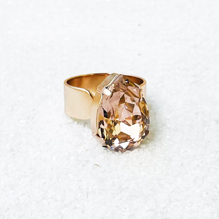 Rose Gold Swarovski RIng side view