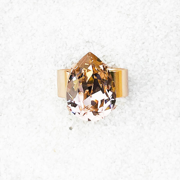Rose Gold Swarovski RIng top view 