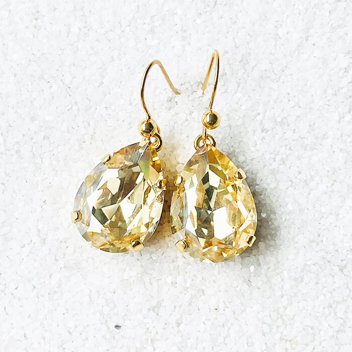 Swarovski Gold Earrings elegant