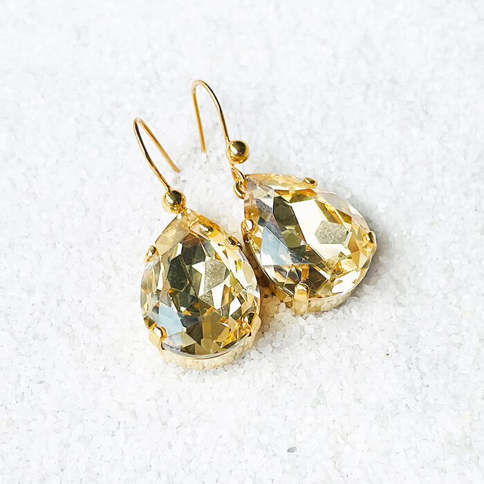 Swarovski Gold Earrings elegant 