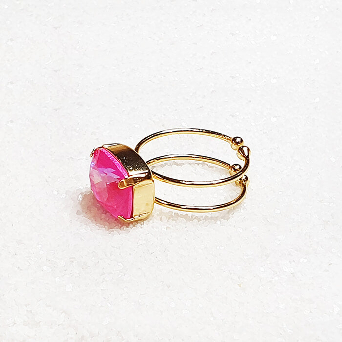 Swarovski Pink Stone Ring unique