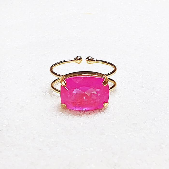 Swarovski Pink Stone Ring unique