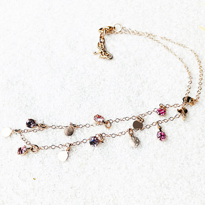 Ines Swarovski Rose Gold Necklace