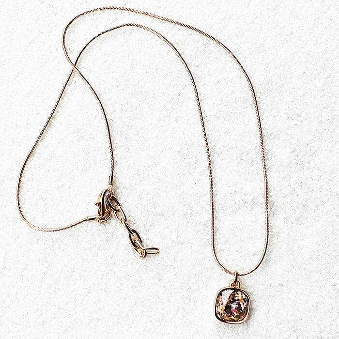 Swarovski Rose Gold Pendant top view 