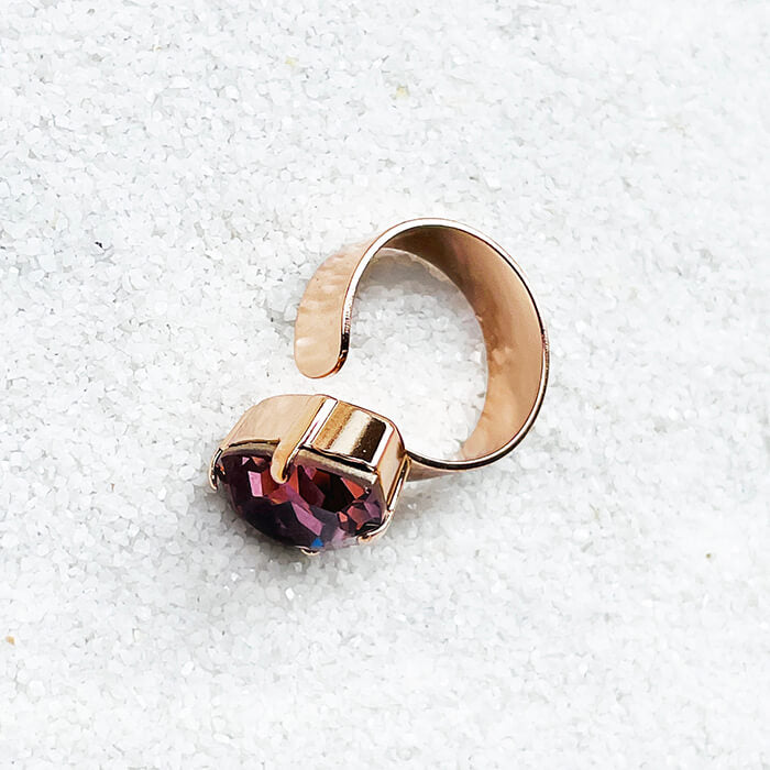 Swarovski Rose Gold Ring adjustable ring 