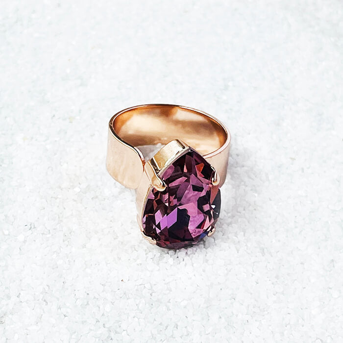 Swarovski Rose Gold Ring ethical jewellery australia 