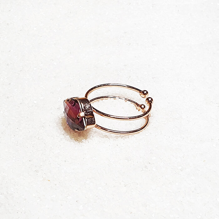 Rose Gold and Amethyst Swarovski Ring