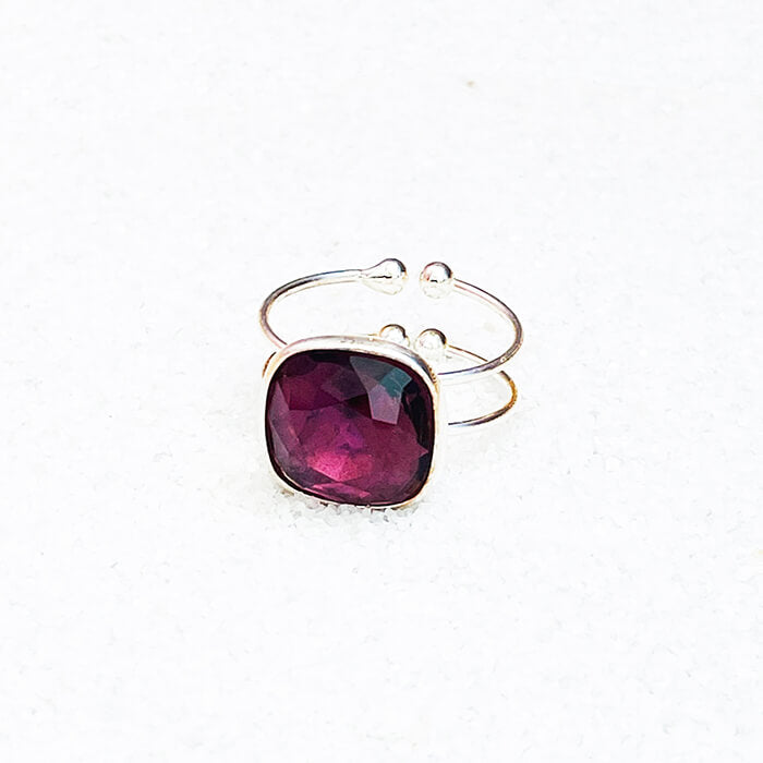 Amethyst Swarovski Ring