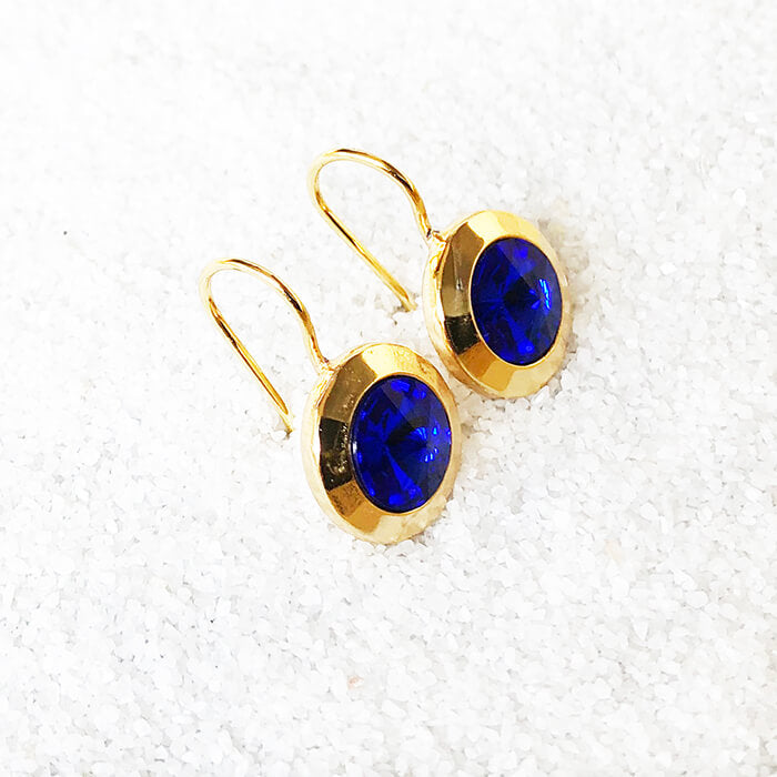 Royal Blue Drop Earrings beautiful