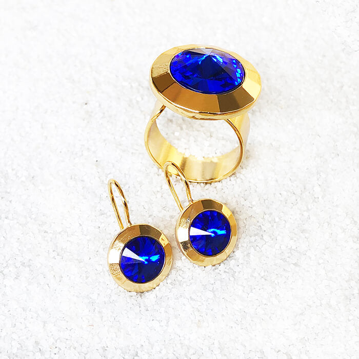 elegant ethical jewellery Majestic Blue and Gold 