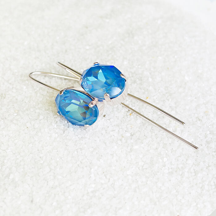 blue swarovski earrings