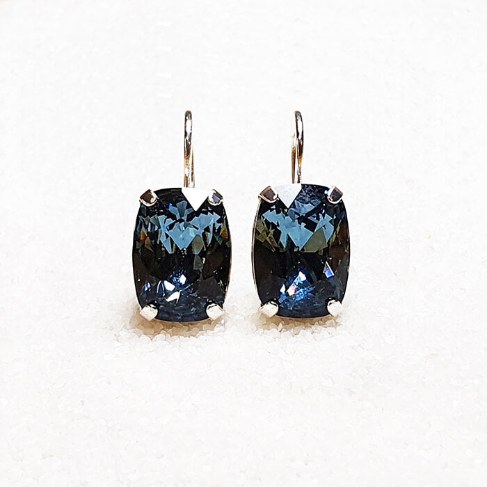 Blue Swarovski Crystal Drop Earrings