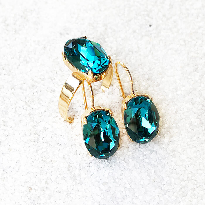 Adornia 14k Gold Vermeil Turquoise & Swarovski Crystal Accented Starburst  Earrings in Blue | Lyst