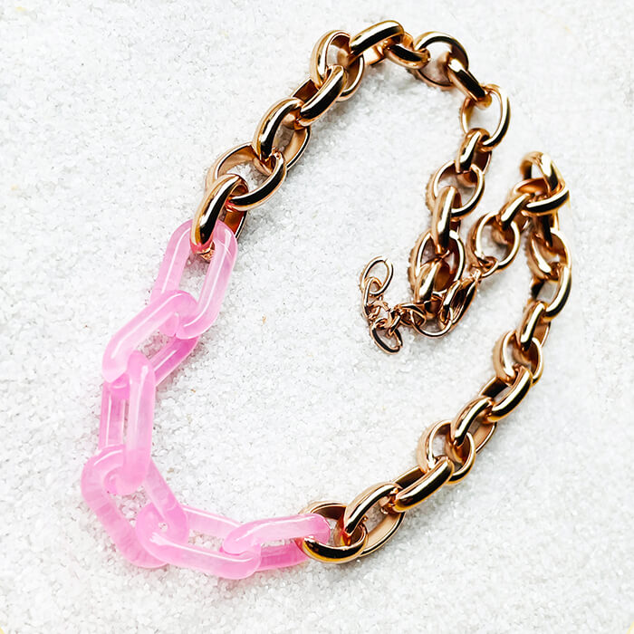 Chunky Rose Gold Necklace Elegant