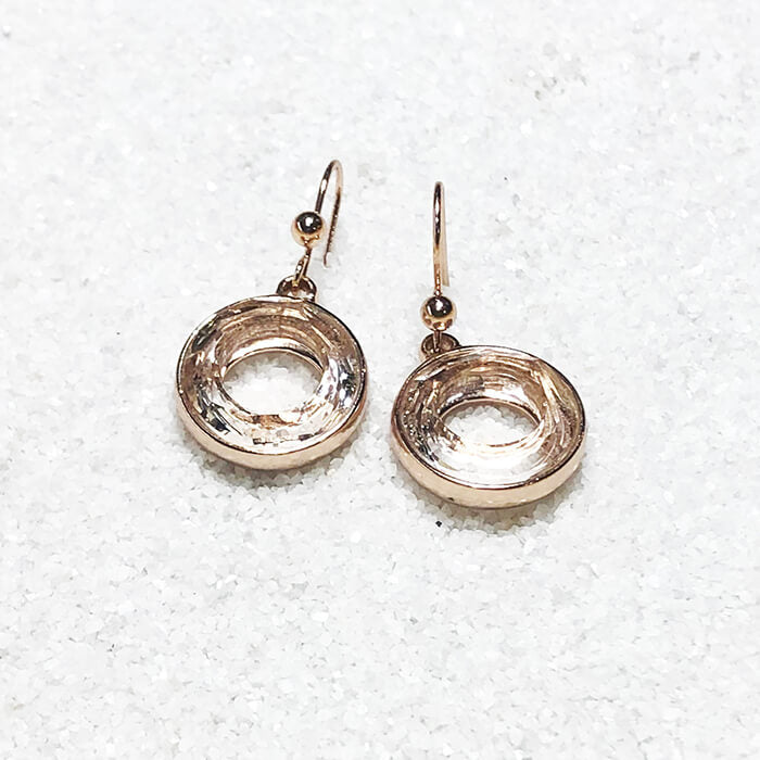 crystal drop earrings elegant rose gold 