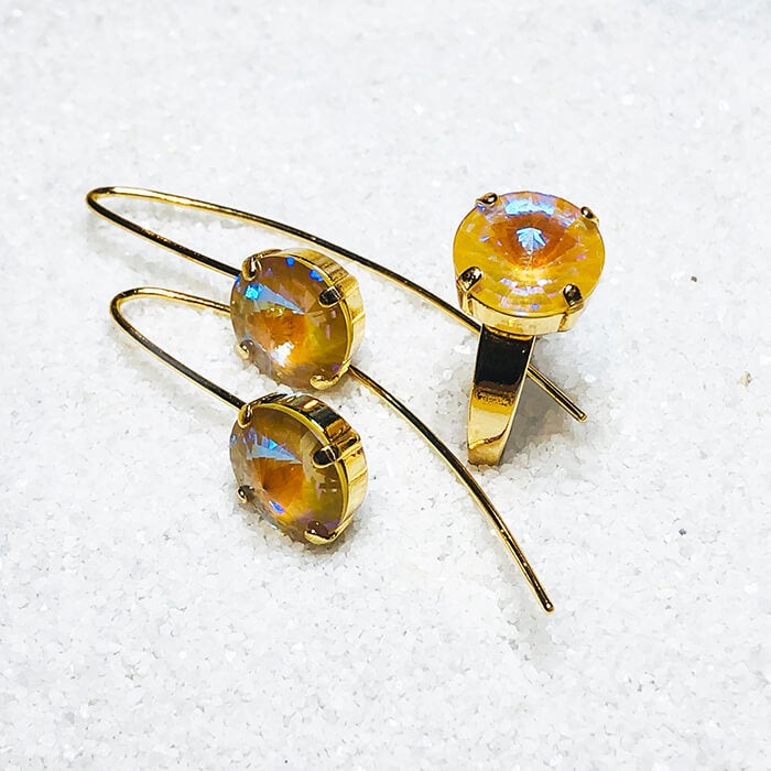 Passion Gold Long Drop Earrings