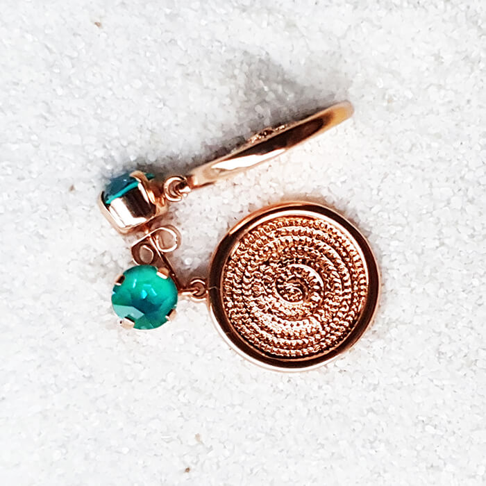 Yayoi Crystal Disc Earrings