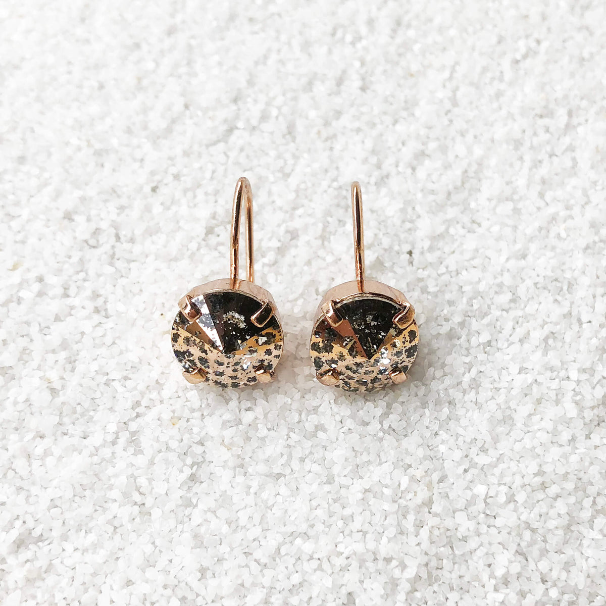 rose gold crystal drop earrings australia sparkly jewellery