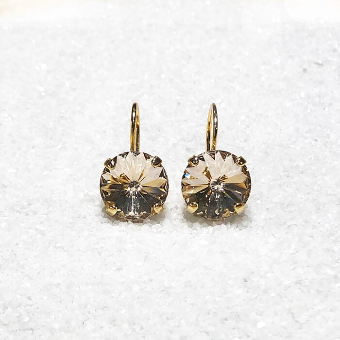 Swarovski gold earrings 