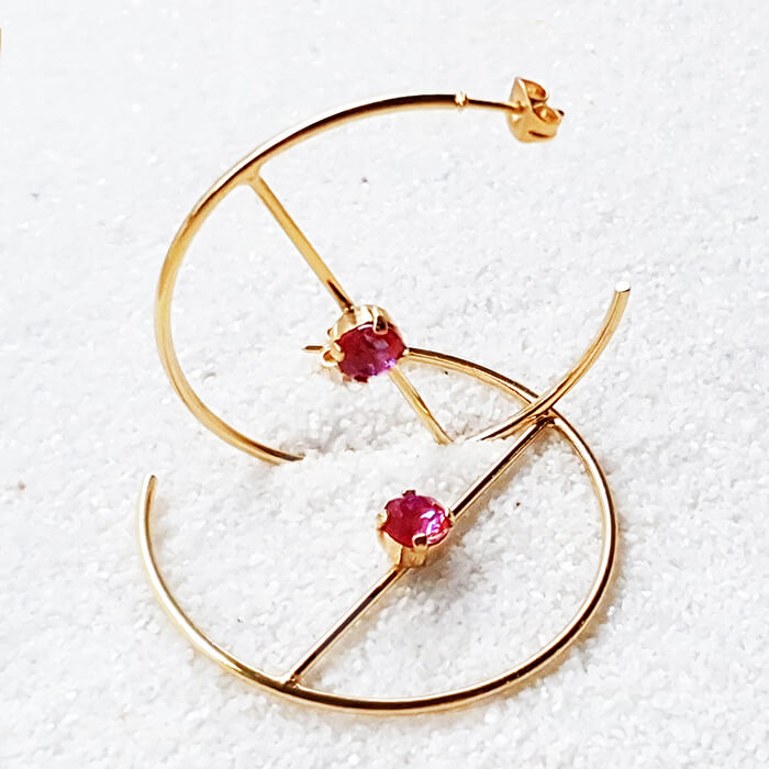 Trixie Swarovski Hoop Earrings