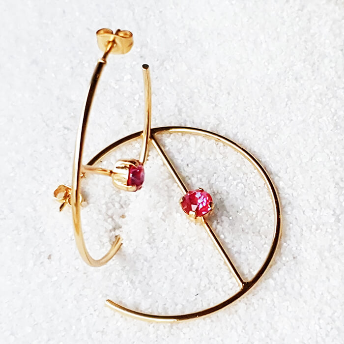 Trixie Swarovski Hoop Earrings