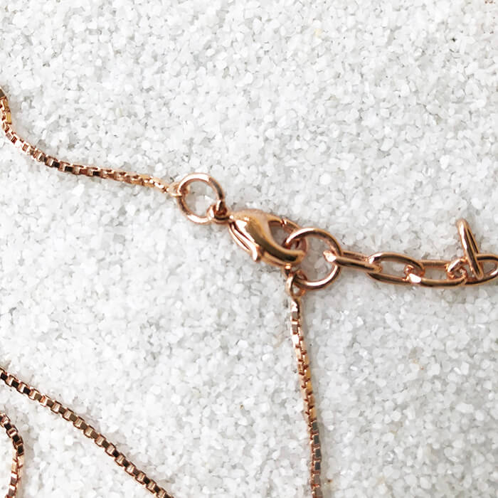 lobster claw closure rose gold