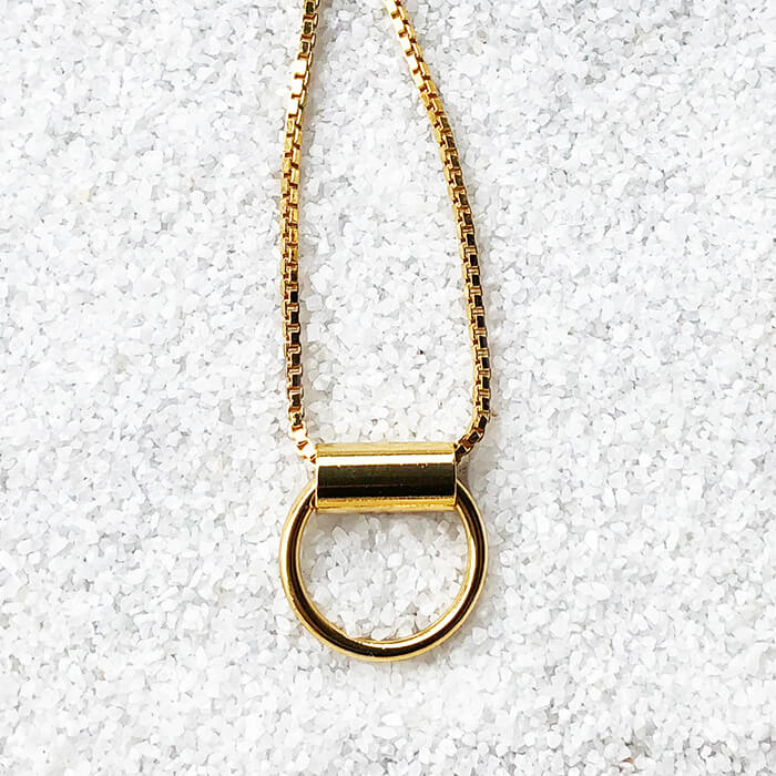 ethical gold minimalist pendant