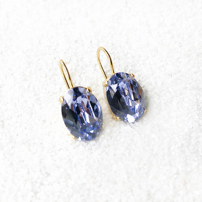 LV Purple & Gold Swarovski Crystal Stud Earrings – Nomad'r Lifestyle Company